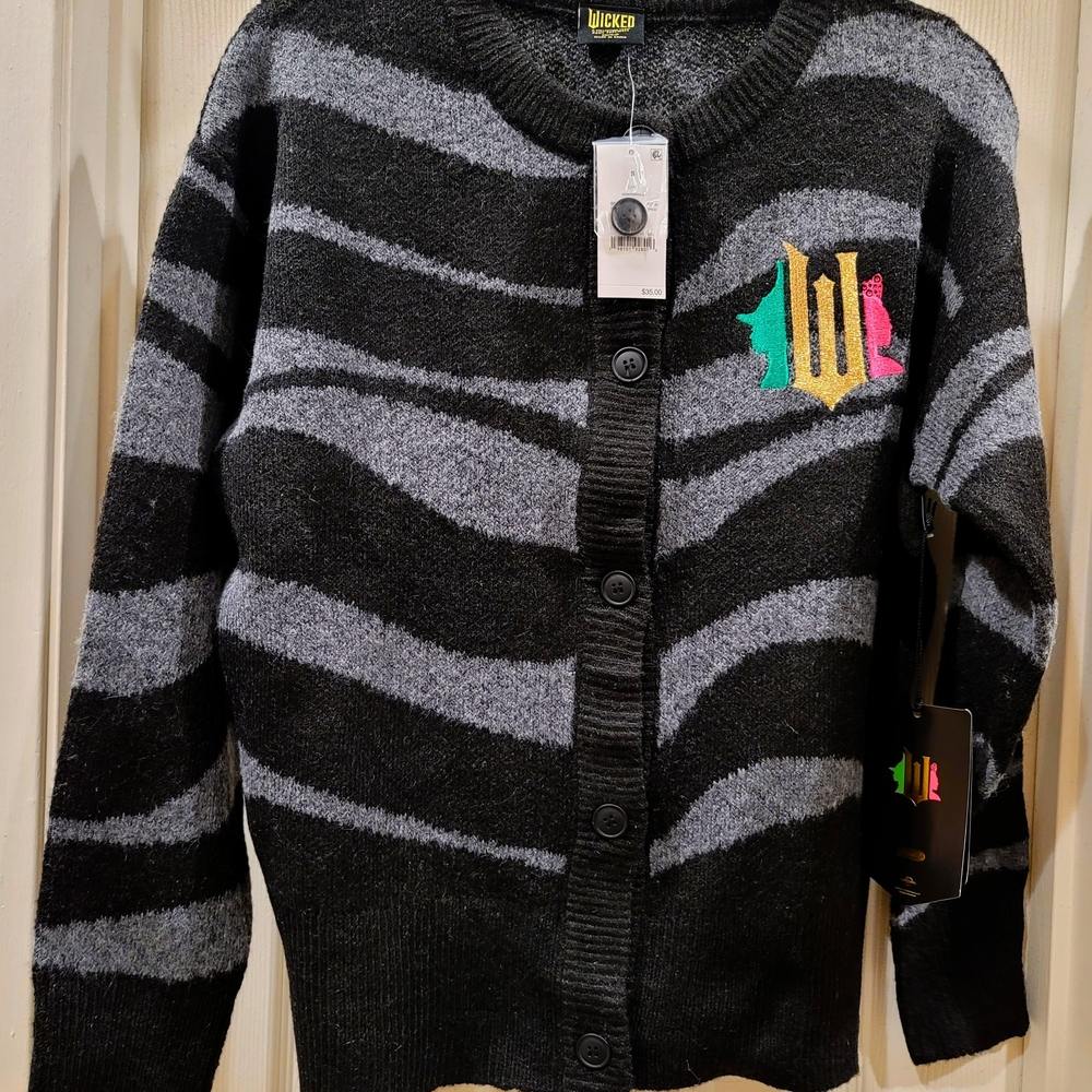 Wicked Black and Gray Striped Cardigan